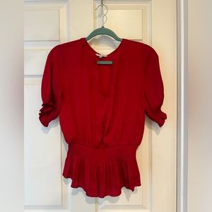 Red Silky Top